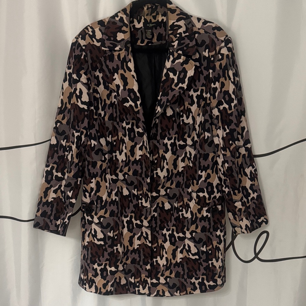 Chic Leopard Print Women's Blazer